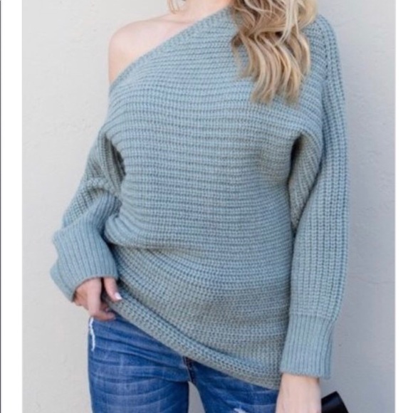 Off shoulder knit sweater - Picture 2 of 11